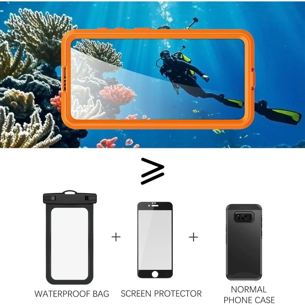 Waterproof Case for Samsung Galaxy S26 Plus MagSafe Rugged Shockproof Orange